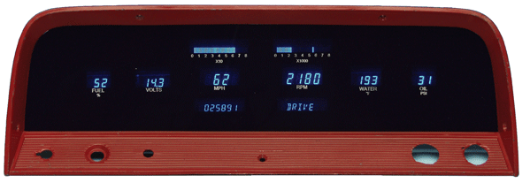 1964 - 1966 Chevy Truck 6 Gauge Digital Instrument System