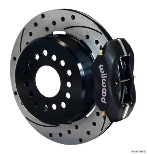 Wilwood Disc Brakes - Black Calipers and 12" Drilled Rotors with Parking Brake - Image 1