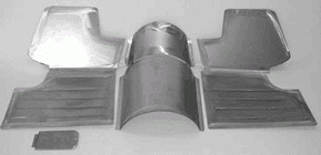 Steel Firewalls and Floors - 1951-1954 Chevy Front Floor Kit for Direct SheetMetal Firewall - Image 1