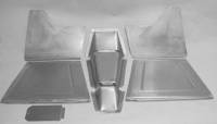 Direct Sheet Metal - CHEVROLET  1937-39 Car - Steel Firewalls and Floors - 1937-1939 Chevy Front Floor Kit for 4" Setback Firewall