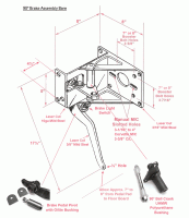 Brakes and Brake Kits - 90° Under Dash Brake Pedal Assembly - Image 2