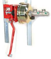 Brakes and Brake Kits - 90° Under Dash Brake Pedal Assembly With 7/8ths Bore Aluminum M/C and 7" Booster - Image 1