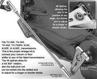 Transmissions - Long Polished Stainless Steel Column Shift Arm Linkage Kit 