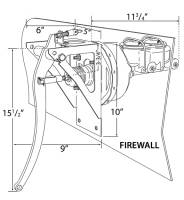 Kugel Komponents (Brake/Clutch Pedal Assemblies) - Manual Brake & Clutch With 1" Bore Cast Iron M/C & Clutch M/C - Image 2